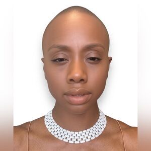 Vintage Napier White Metal Necklace